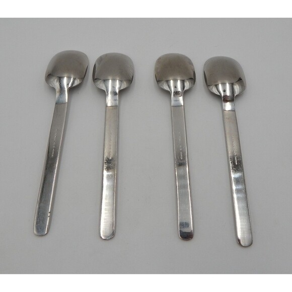 Retroneu INFINITE Stainless Dinner Soup Spoons 18/8 Korea Glossy Flatware S/4 A - Picture 4 of 9